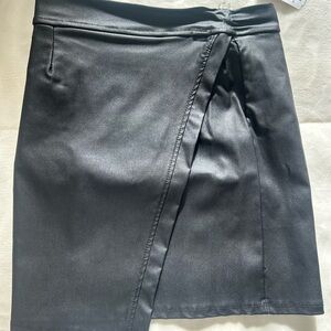 Elegant Black Wrap Skirt